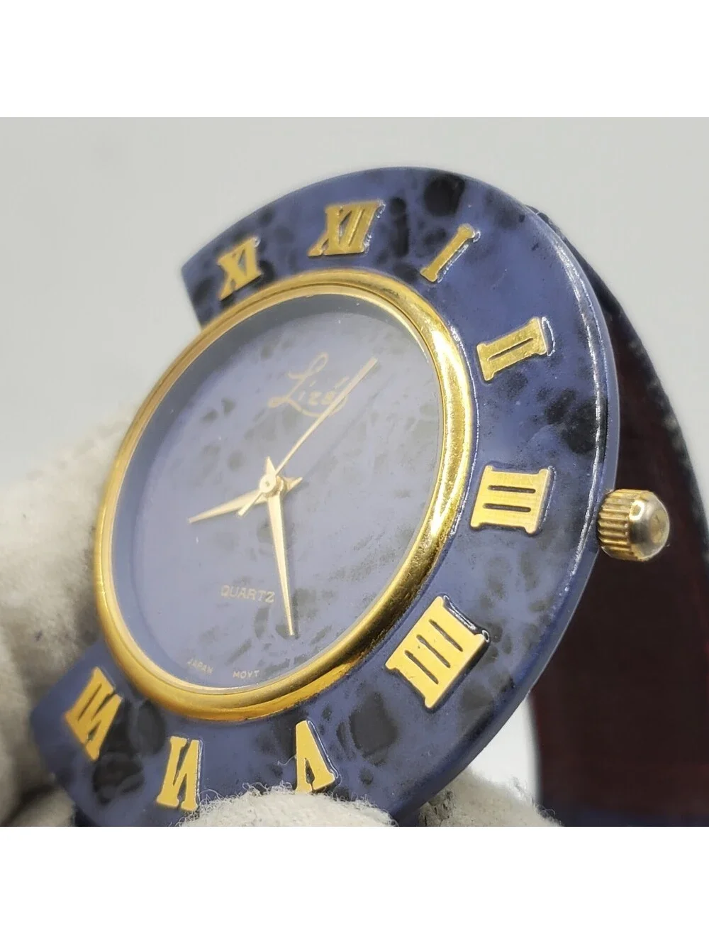Lize Purple Roman Numerals Bezel Quartz Watch Womens 41mm - 49mm New Battery
